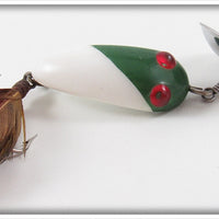 Vintage Tiede Enterprises Ltd Green & White Doodler Lure