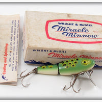 Vintage Wright & McGill Frog Miracle Minnow Lure In Box 