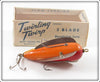 Watt Tackle Co Orange, Red & White Twirling Twirp Lure In Box