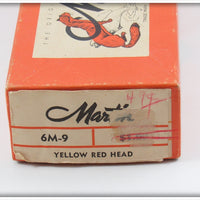 Martin Yellow Red Head 6M-9 Salmon Plug In Box