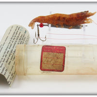 Vintage The Actual Lure Co Real Shrimp In Tube