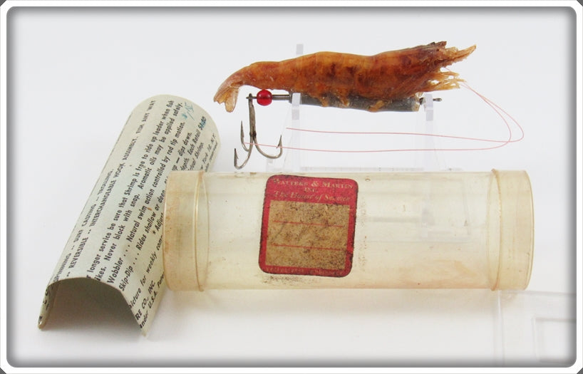 Vintage The Actual Lure Co Real Shrimp In Tube