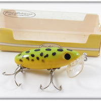 Vintage Fred Arbogast Frog Clear Plastic Lip Jitterbug Lure In Box