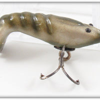 Vintage Wright & McGill Grey Fly Rod Shrimp Lure