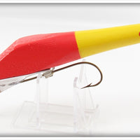 Vintage Myron Leffel Yellow & Red Spring Hook Go-Fur Lure