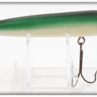 Unknown Possibly Paw Paw Economy Green & White Torpedo Type Lure