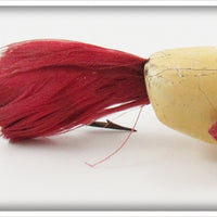 Vintage Jamison White & Red Coaxer Lure 