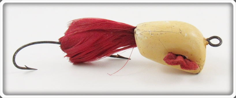 Vintage Jamison White & Red Coaxer Lure 