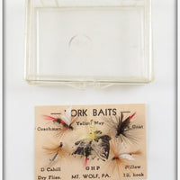 Vintage York Baits Flies On Card In Original Box 