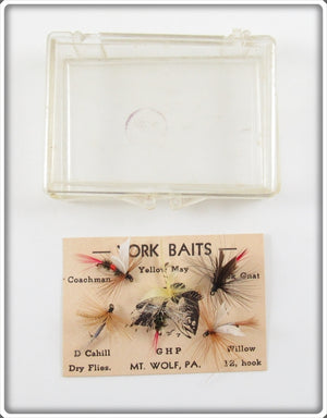 Vintage York Baits Flies On Card In Original Box 