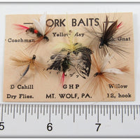 York Baits Flies On Card In Original Box