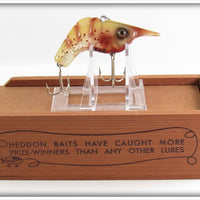 Vintage Heddon Craw Shrimp Lure In Wood Box