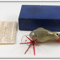 Vintage Bud Stewart Grey Crippled Mouse Lure In Box