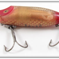 Vintage Heddon Fish Flash Gold & Red No Lip River Runt Lure 