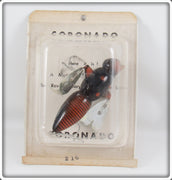 Vintage Coronado Mfg Co Black & Orange Dragonfly Lure In Box