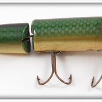 Vintage Heddon Green Scale Jointed Vamp Lure 7309D