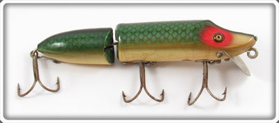 Vintage Heddon Green Scale Jointed Vamp Lure 7309D