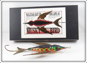 Jan Cummings Painted Macatawa Bait Co Musky Bird In Box