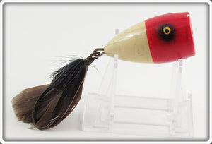 Vintage South Bend Red Head White Body Plunk Oreno Lure