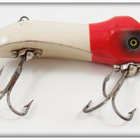 Vintage Pflueger Red Head White Wizard Wiggler Lure