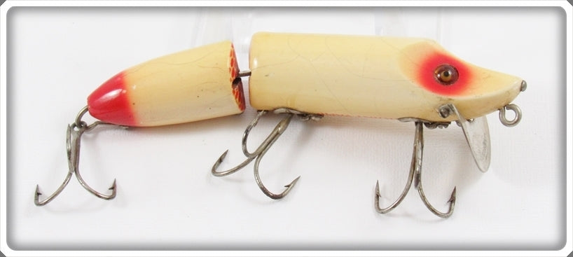 Vintage Heddon Red & White Jointed Vamp Lure 7302