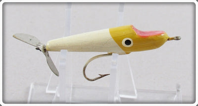 Vintage Shur Luk Yellow & White Fly Rod Min O Trol Lure
