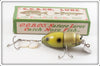 Vintage Creek Chub Green Yellow Beetle Lure In Box 3851