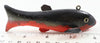 Unknown Black & Red Wounded Fish Spearing Decoy