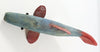 Unknown Blue & Red Fish Spearing Decoy