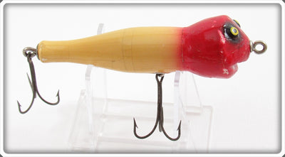 Vintage Garland Bros Red & White Cork Head Minnow Lure