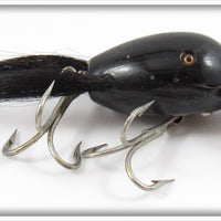 Vintage Creek Chub Solid Black Husky Dingbat Lure