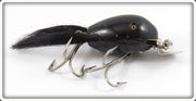 Vintage Creek Chub Solid Black Husky Dingbat Lure