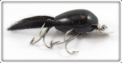 Vintage Creek Chub Solid Black Husky Dingbat Lure
