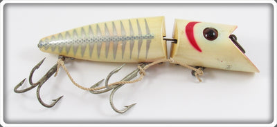 Vintage Heddon Blue Pearl Shore King Zig Wag Lure 