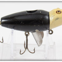 Vintage Creek Chub Black Luminous White Head Baby Jigger Lure