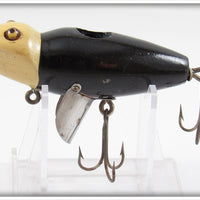 Creek Chub Black Luminous White Head Baby Jigger