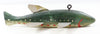 Vintage Unknown Green & White With Spots Fish Spearing Decoy