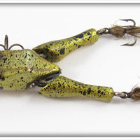 Vintage Paw Paw Green Splatter Junior Wotta Frog Lure