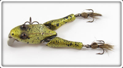 Vintage Paw Paw Green Splatter Junior Wotta Frog Lure