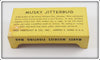 Arbogast Yellow Coachdog Wood Musky Jitterbug In 716 Box Bottom
