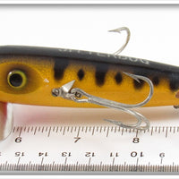 Arbogast Yellow Coachdog Wood Musky Jitterbug In 716 Box Bottom