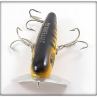 Arbogast Yellow Coachdog Wood Musky Jitterbug In 716 Box Bottom