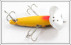 Arbogast Yellow Coachdog Wood Musky Jitterbug In 716 Box Bottom