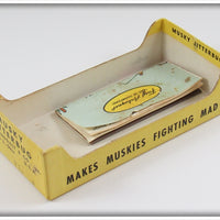 Arbogast Yellow Coachdog Wood Musky Jitterbug In 716 Box Bottom