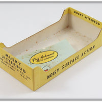 Arbogast Yellow Coachdog Wood Musky Jitterbug In 716 Box Bottom