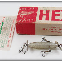 Vintage Hex Baits Limited Silver Scale Wheelrite Lure In Box