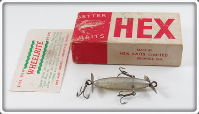 Vintage Hex Baits Limited Silver Scale Wheelrite Lure In Box