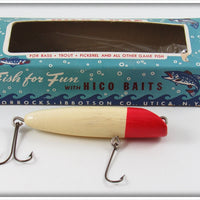 Vintage Horrocks Ibbotson Red & White Hico Bait Lure In Box