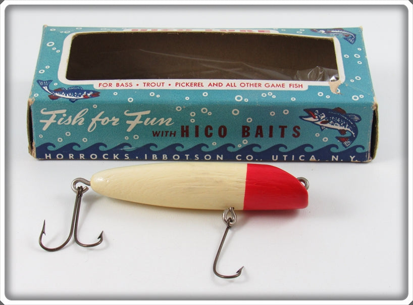 Vintage Horrocks Ibbotson Red & White Hico Bait Lure In Box