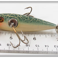 Pflueger Green Cracked Back Three Hook Neverfail Minnow In Box 3185